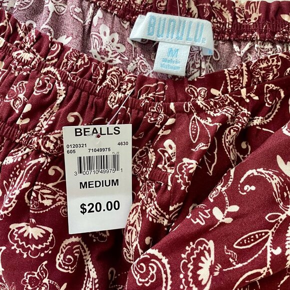 BUNULU Floral Paisley Flutter Short Sleeve Top Women's Medium NEW NWT - Picture 7 of 9